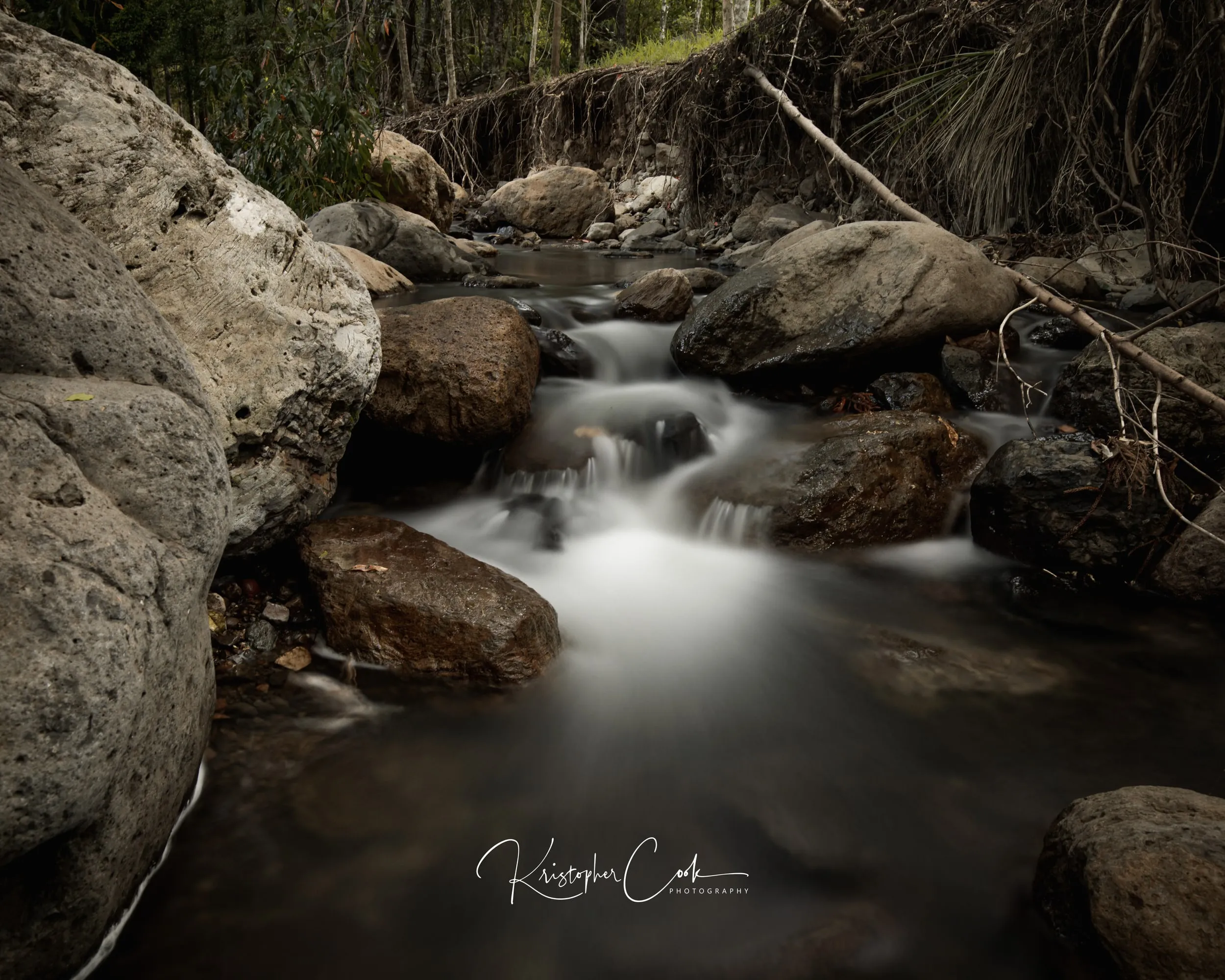 Creek boulders, long exposure